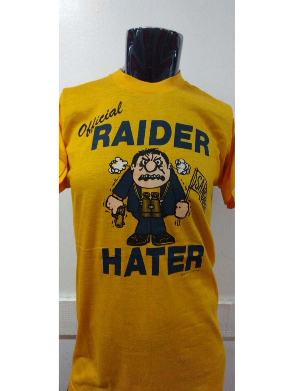 Vintage T-shirt Screen Stars OFFICIAL RAIDER HATER 1981 Slim Athletic M/L Men's